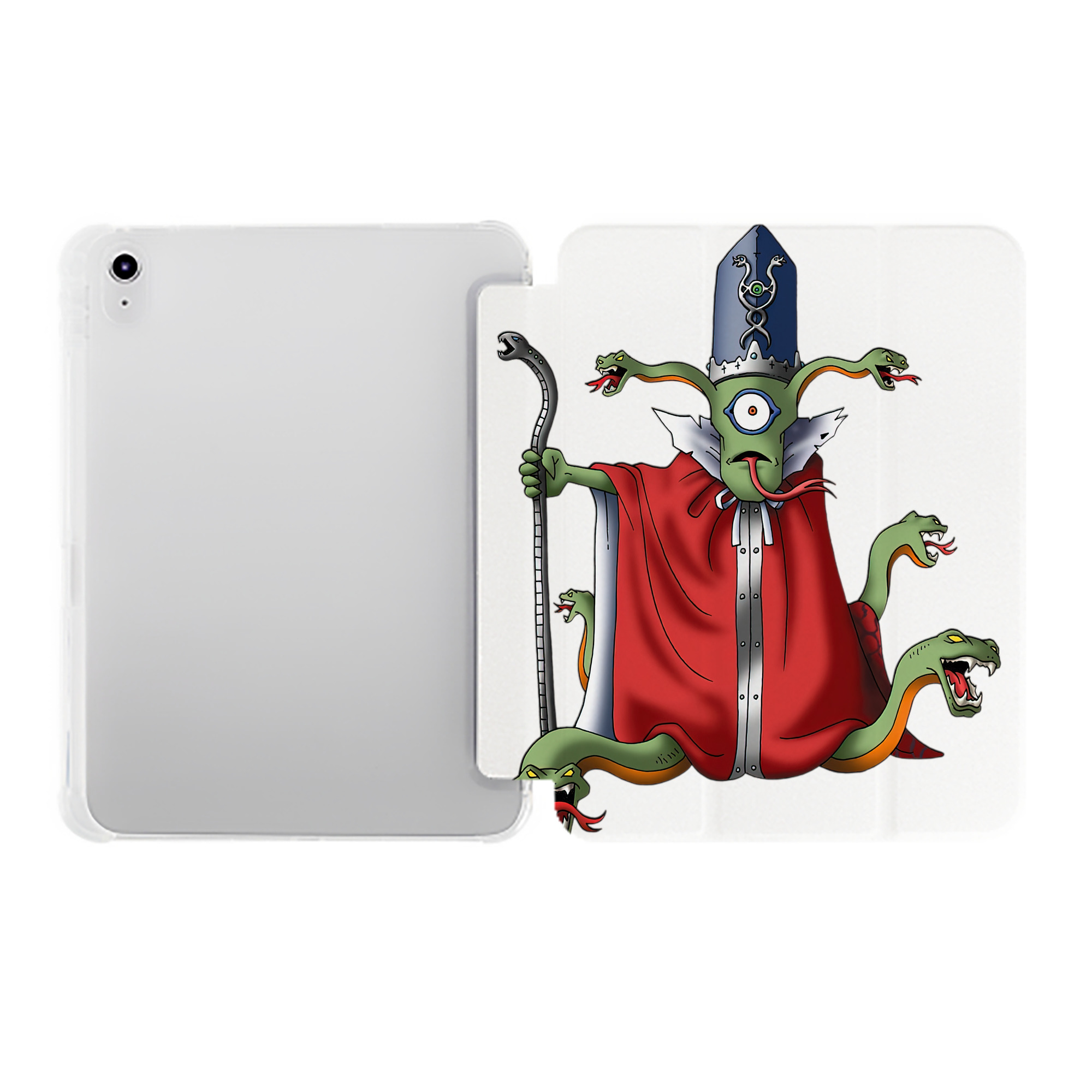（画像用） ドラゴンクエスト Doragon Kuesuto Dragon Quest IPad ケース ペン収納付き 三つ折りスタンド PUレザー×シリコン 対応機種9.5/10.5/10.9インチ